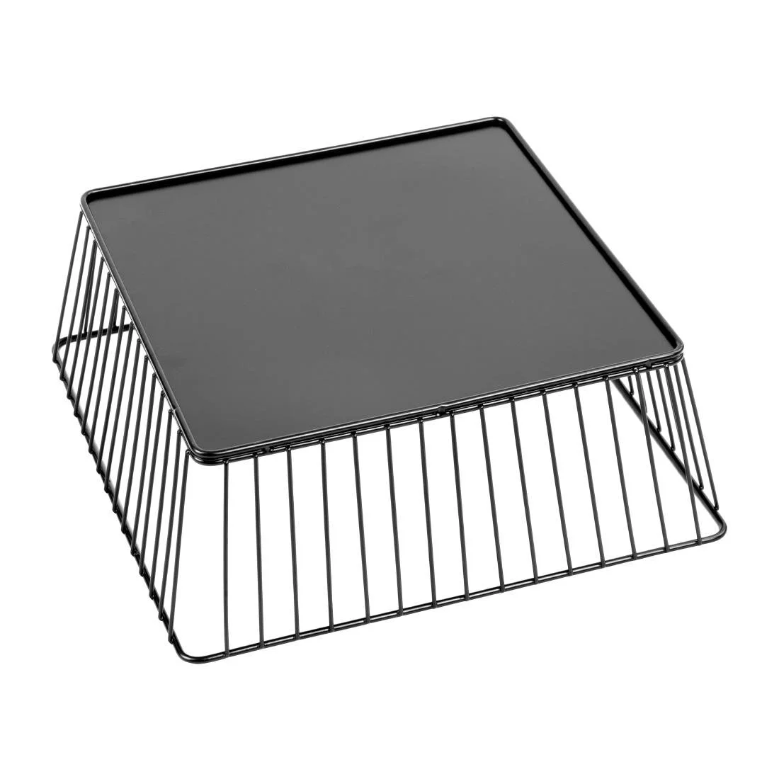 Olympia Wire Food Display Tray Square Black 280x280x100mm - Image 5