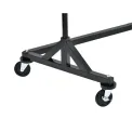 Black and Chrome Garment Rail with 20 Grey Hangers - Image 3