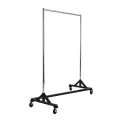 Black and Chrome Garment Rail - Image 1