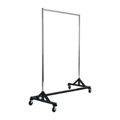 Black and Chrome Garment Rail