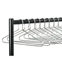 Black and Chrome Garment Rail with 25 Captive Steel Hangers - Image 4