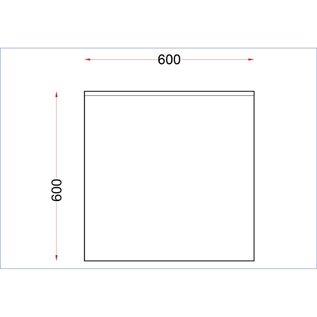 Holmes Stainless Steel Wall Table with Upstand 600mm