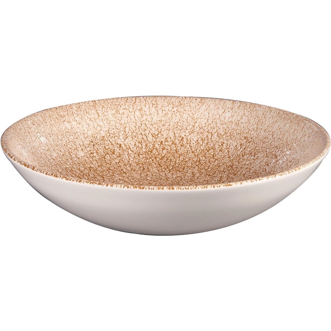 Churchill Studio Prints Raku Coupe Bowl Garnet Orange 182mm