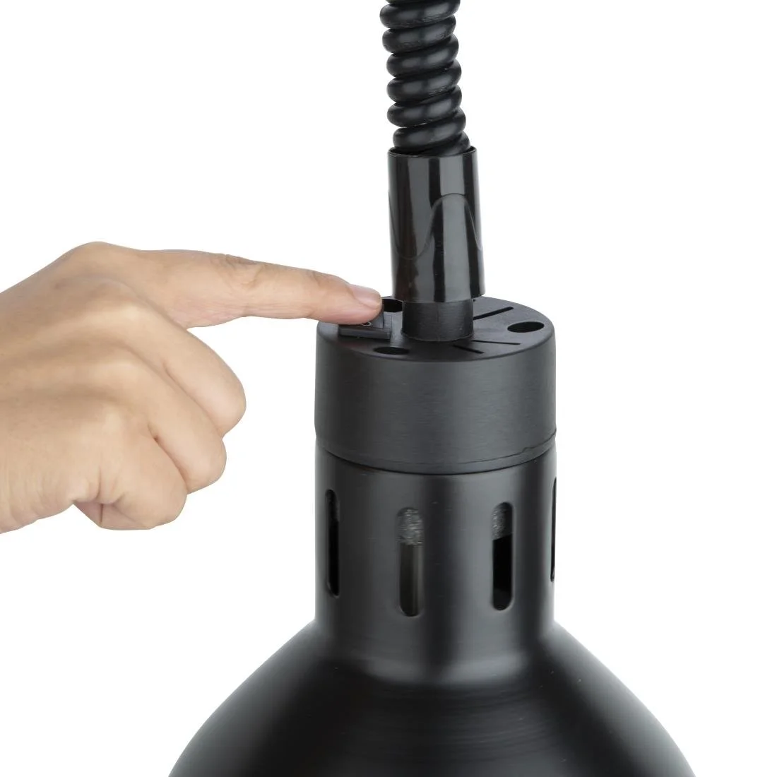 Buffalo Retractable Heat Lamp Matte Black Finish - Image 3