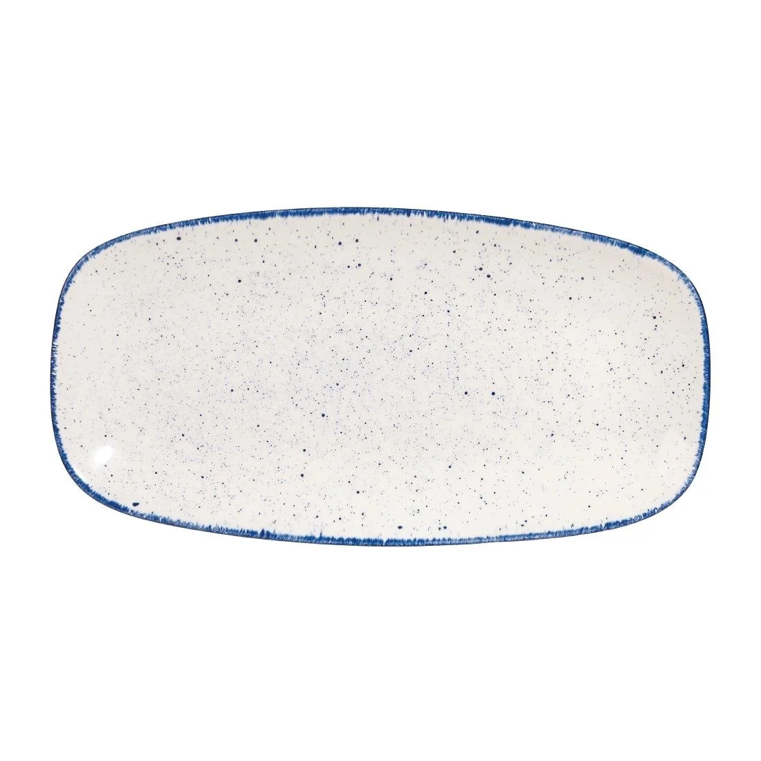 Churchill Stonecast Hints Rectangular Plates Indigo Blue 298mm (12 Pack)