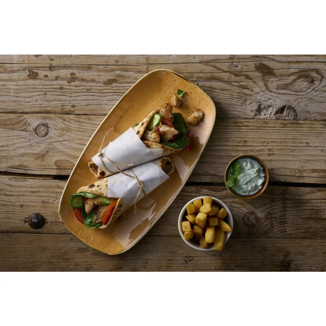 Churchill Stonecast Tangerine Chefs' Oblong Plates No. 4- 355 x 189mm (6 Pack) - Image 4