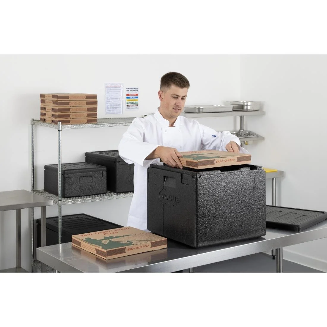 Vogue Insulated EPP Pizza Transport Box 59Ltr 8 Pizza Capacity - Image 7