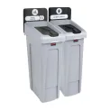 Rubbermaid Slim Jim Two Stream Recycling Station 2x 87Ltr - Image 2