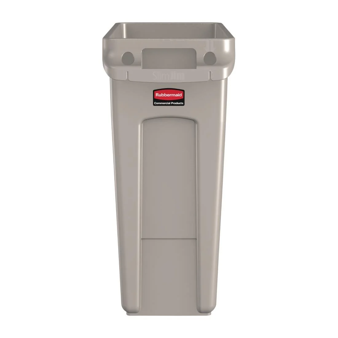 Rubbermaid Slim Jim Bin with Venting Channels Beige 60Ltr - Image 2