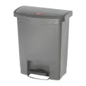 Rubbermaid Slim Jim Front Step-On Pedal Bin Grey 30Ltr - Image 2