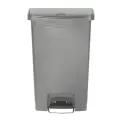 Rubbermaid Slim Jim Front Step-On Pedal Bin Grey 50Ltr - Image 1