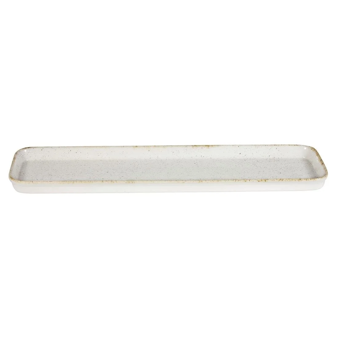 Churchill Stonecast Hints Rectangular Flat Trays Barley White 150 x 530mm (4 Pack) - Image 2