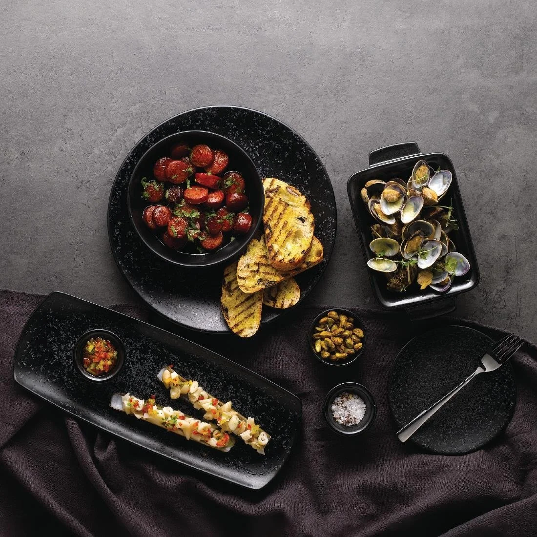 Churchill Menu Shades Caldera Ash Coupe Plates 155mm (6 Pack) - Image 2