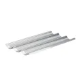 De Buyer Perforated Baguette Baking Tray Stainless Steel 245x400mm (3 Pack) - Image 1