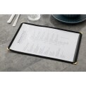Olympia American Style Menu Cover Black A4