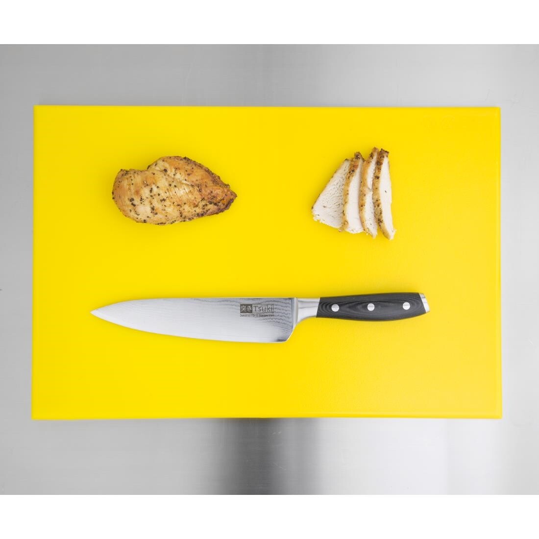 Hygiplas Anti Microbial High Density Yellow Chopping Board