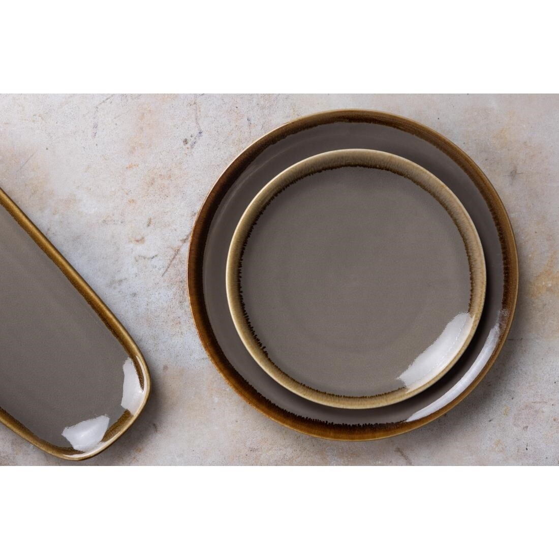 Olympia Kiln Round Coupe Plate Smoke 230mm