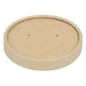 Colpac Recyclable Kraft Microwavable Soup Cup Lids 8oz and 12oz (500 Pack) - Image 1