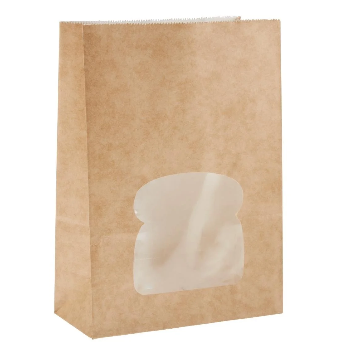 Colpac Recyclable Paper Sandwich Bags With Window Kraft (250 Pack) - Image 1