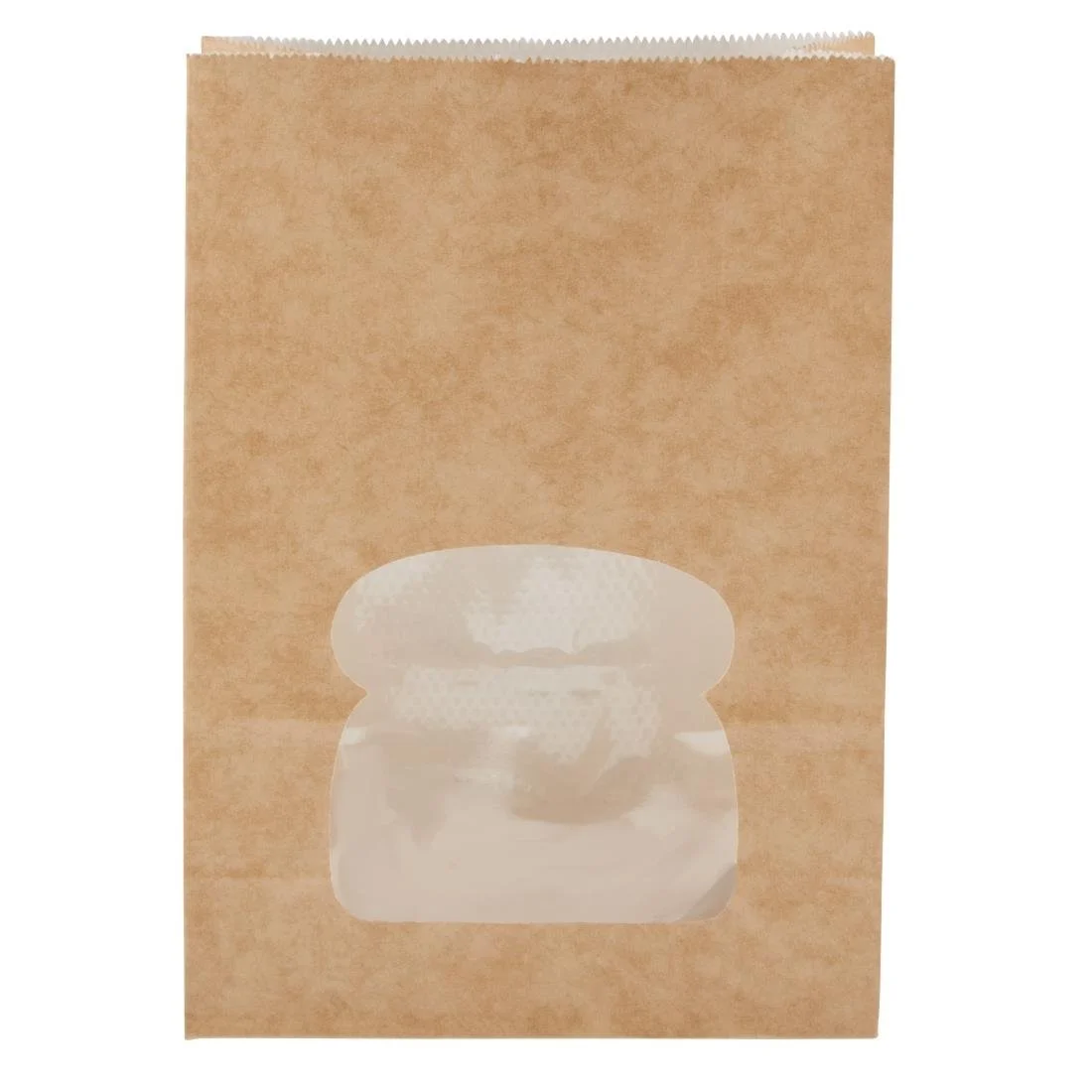 Colpac Recyclable Paper Sandwich Bags With Window Kraft (250 Pack) - Image 3