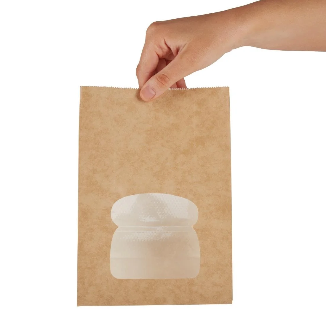 Colpac Recyclable Paper Sandwich Bags With Window Kraft (250 Pack) - Image 4