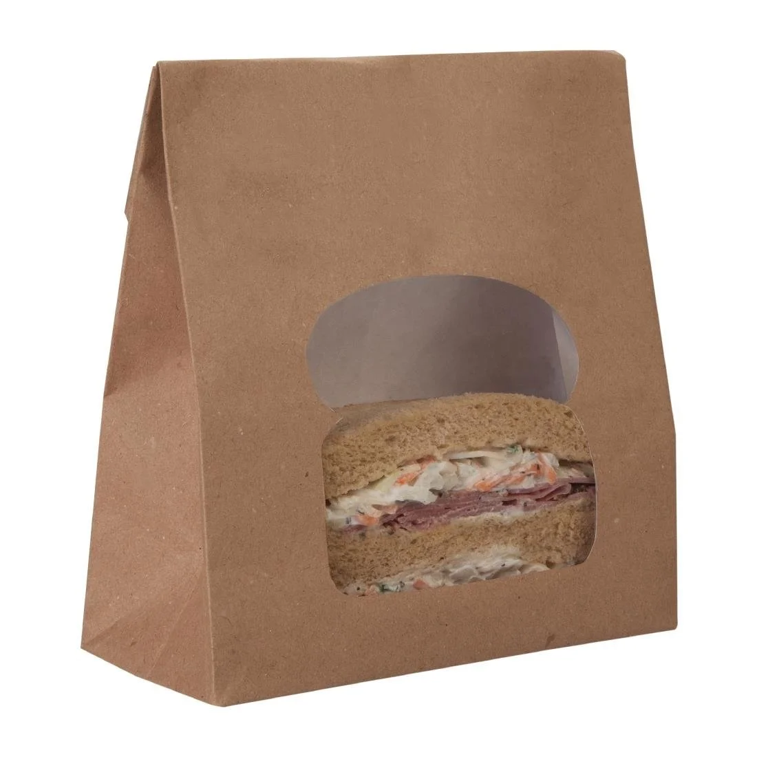 Colpac Recyclable Paper Sandwich Bags With Window Kraft (250 Pack) - Image 5