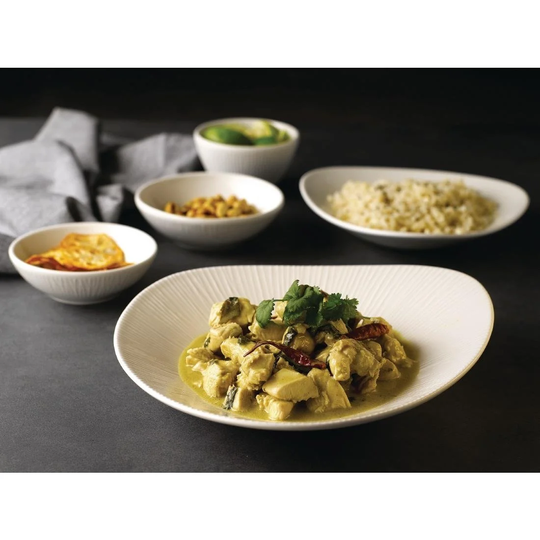 Churchill Bamboo Triangle Shallow Bowls 272mm (12 Pack) - Image 3