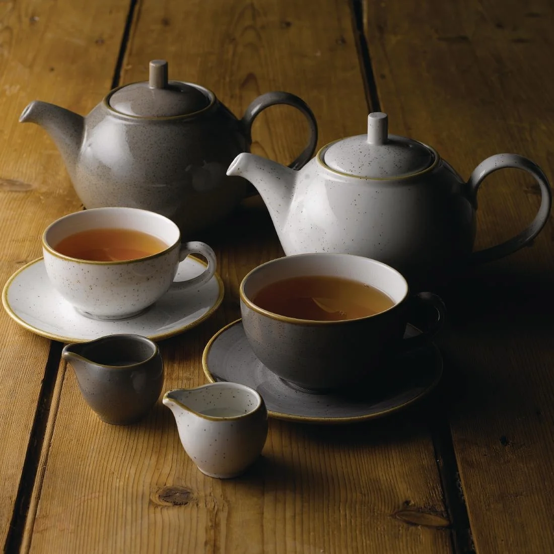 Churchill Stonecast Round Cappuccino Saucers Barley White 185mm