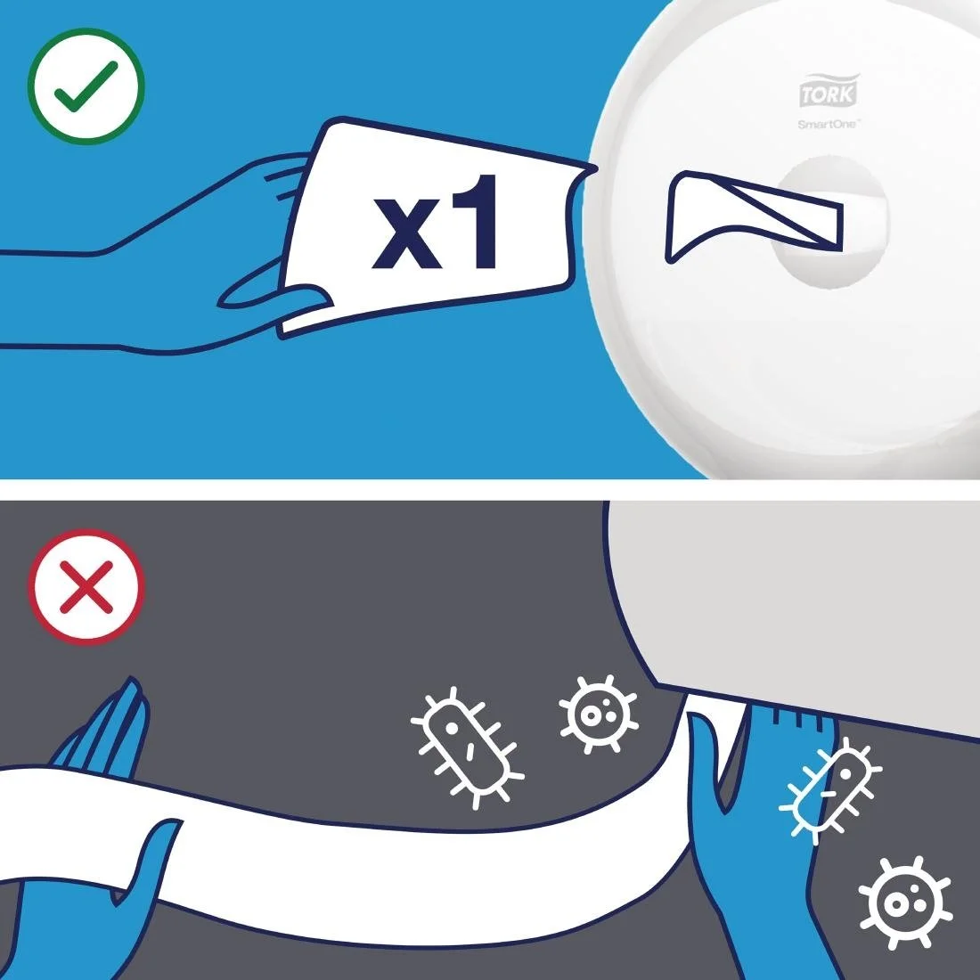 Tork SmartOne Mini Toilet Rolls White T9 (12 Pack) - Image 3