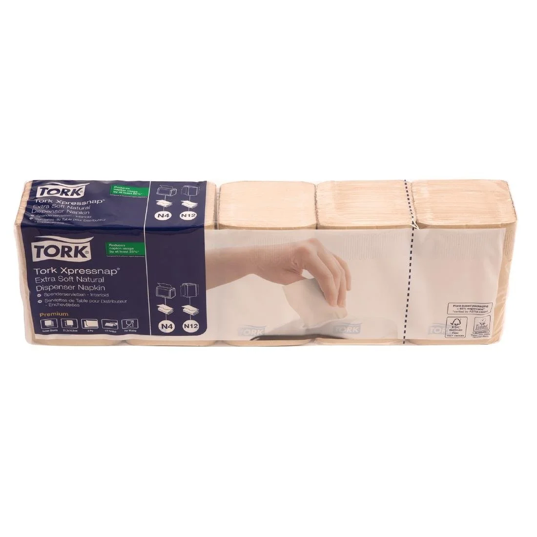 Tork Xpressnap Extra Soft Dispenser Napkins Natural N4 (8000 Pack) - Image 4