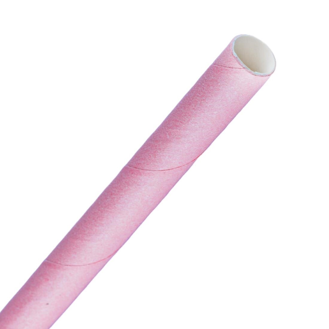 Fiesta Compostable Paper Smoothie Straws Pink (Pack of 250)