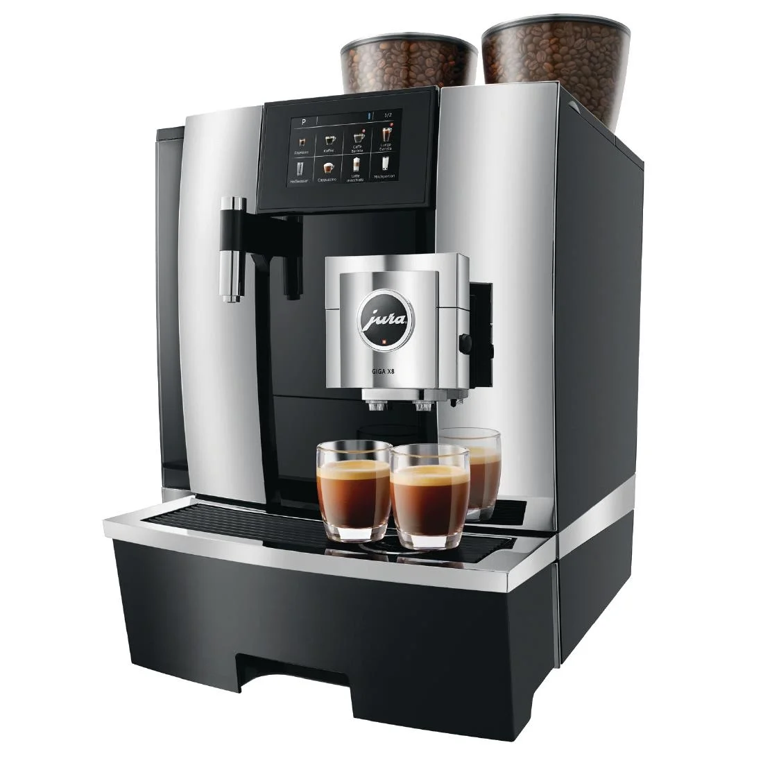 Jura Giga X8 Manual Fill Bean to Cup Coffee Machine Black - Image 1