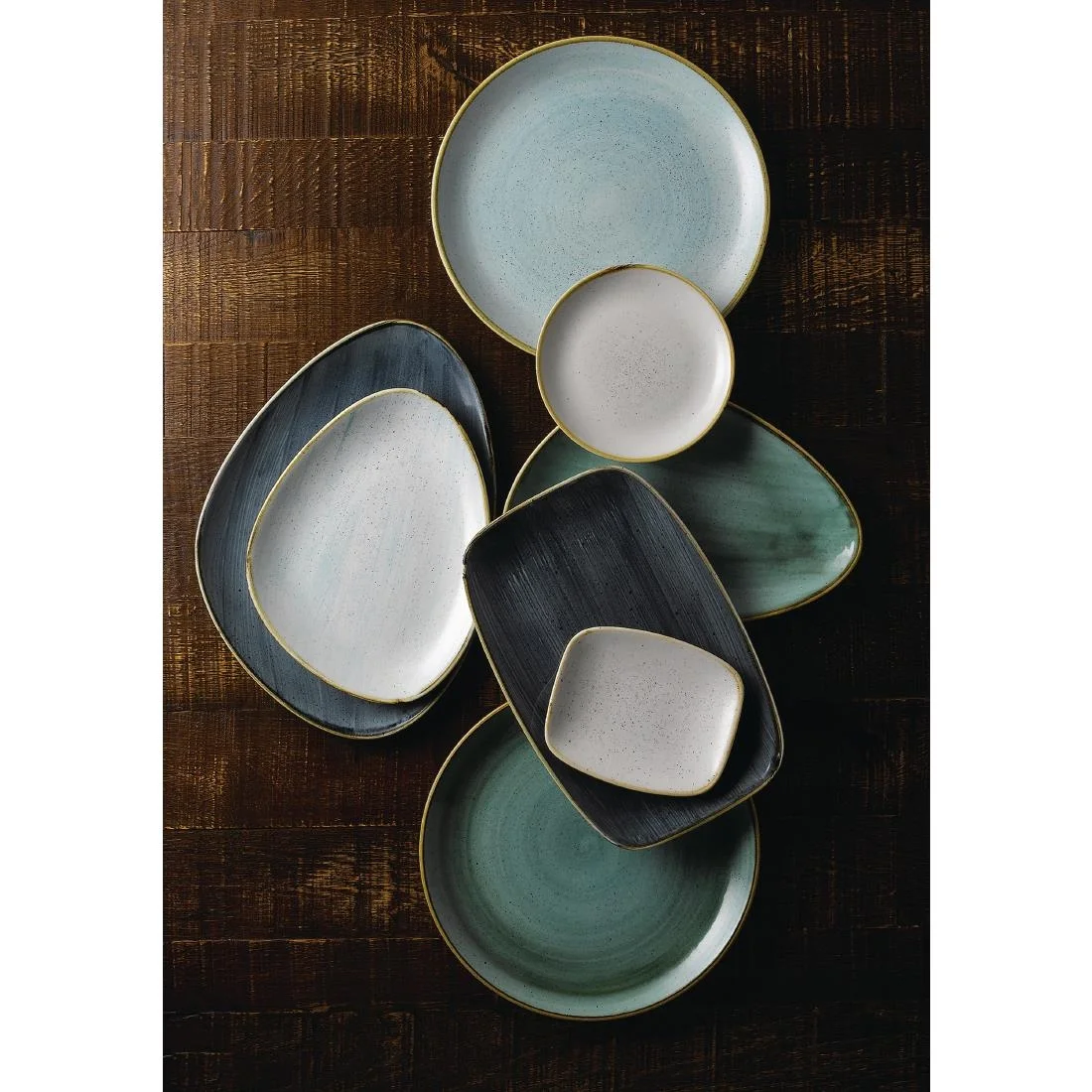 Churchill Stonecast No. 8 Oblong Chefs Plates 300 x 199mm Blueberry (6 Pack) - Image 4