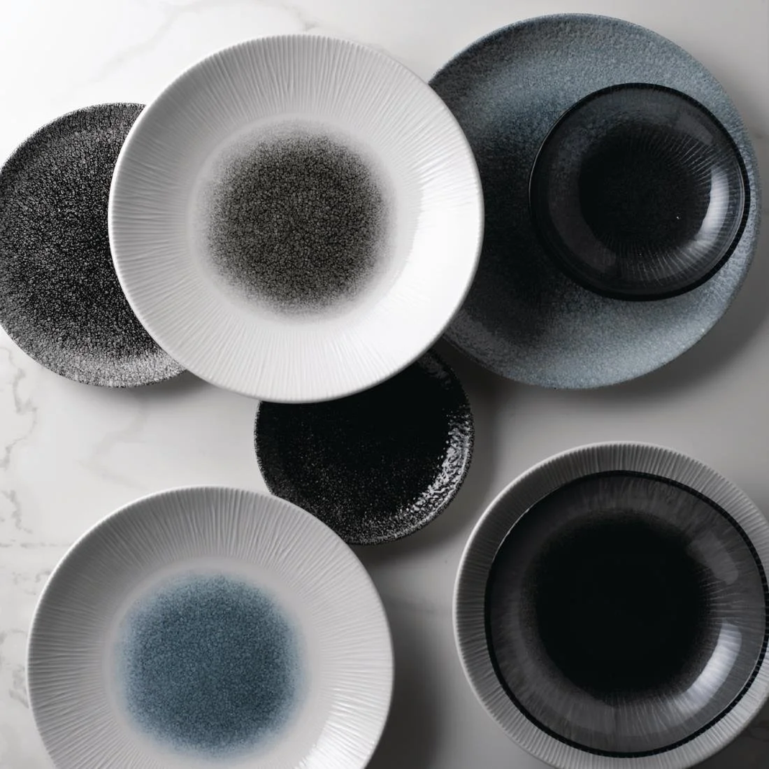 Churchill Bamboo Centre Print Deep Coupe Plates Topaz Blue 281mm (12 Pack) - Image 7