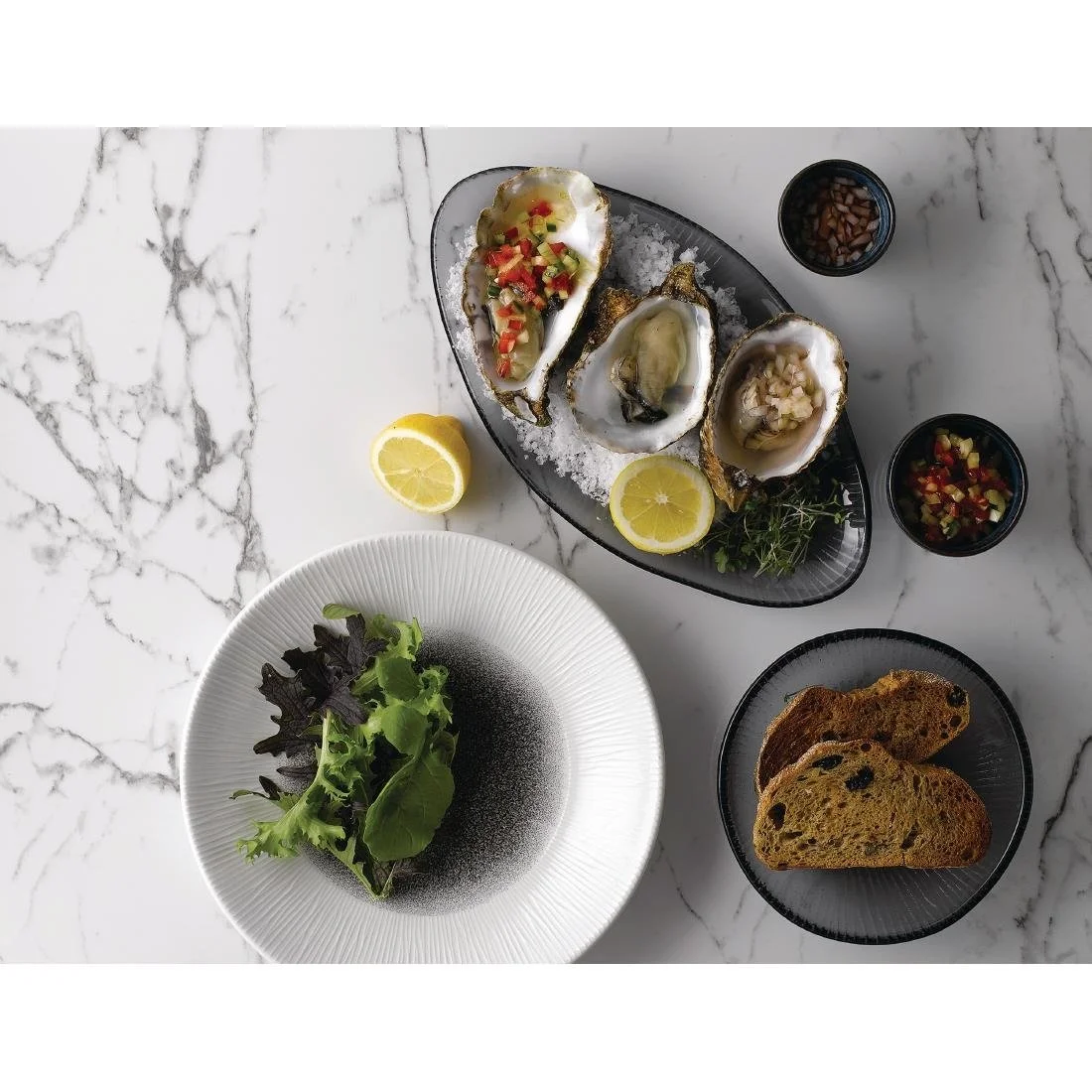 Churchill Bamboo Centre Print Deep Coupe Plates Quartz Black 281mm (12 Pack) - Image 9