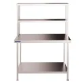 Vogue Stainless Steel Wall Table Welded with Double Gantry 650(D)mm - Image 2