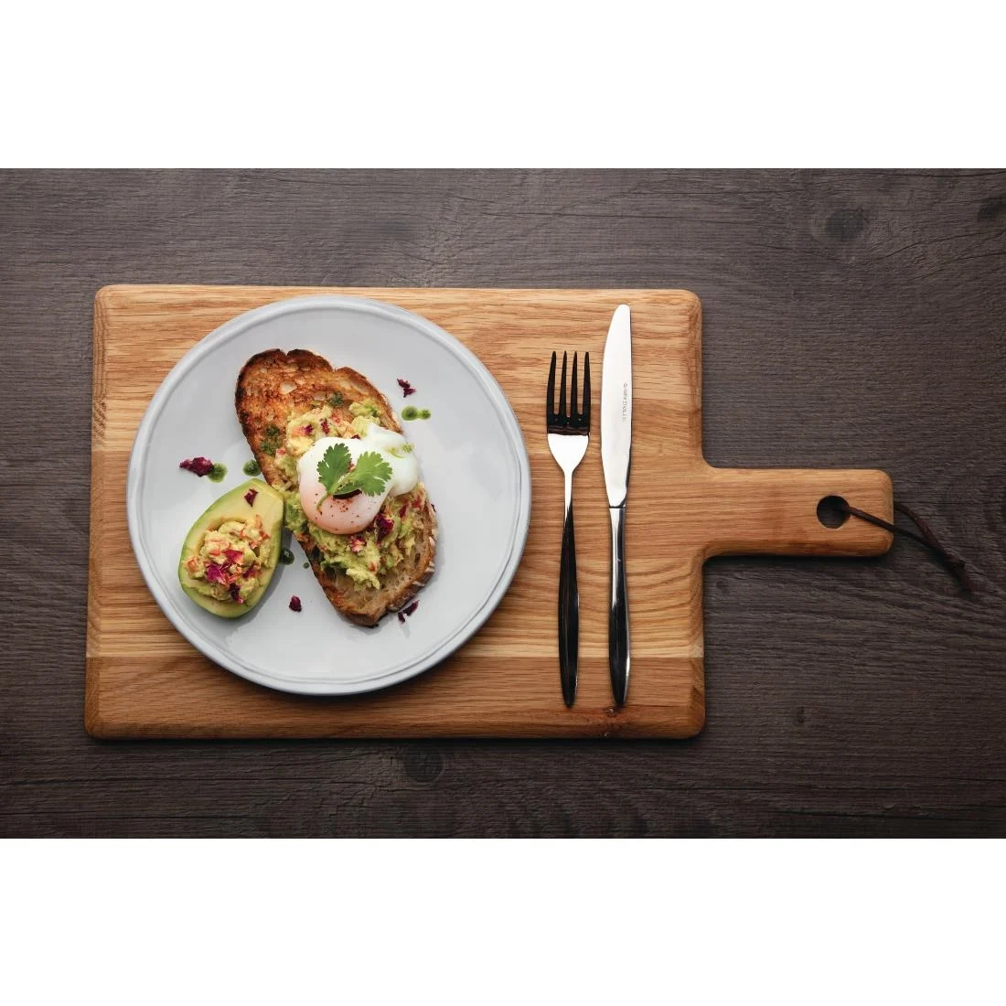 Olympia Oak Handled Wooden Board Large