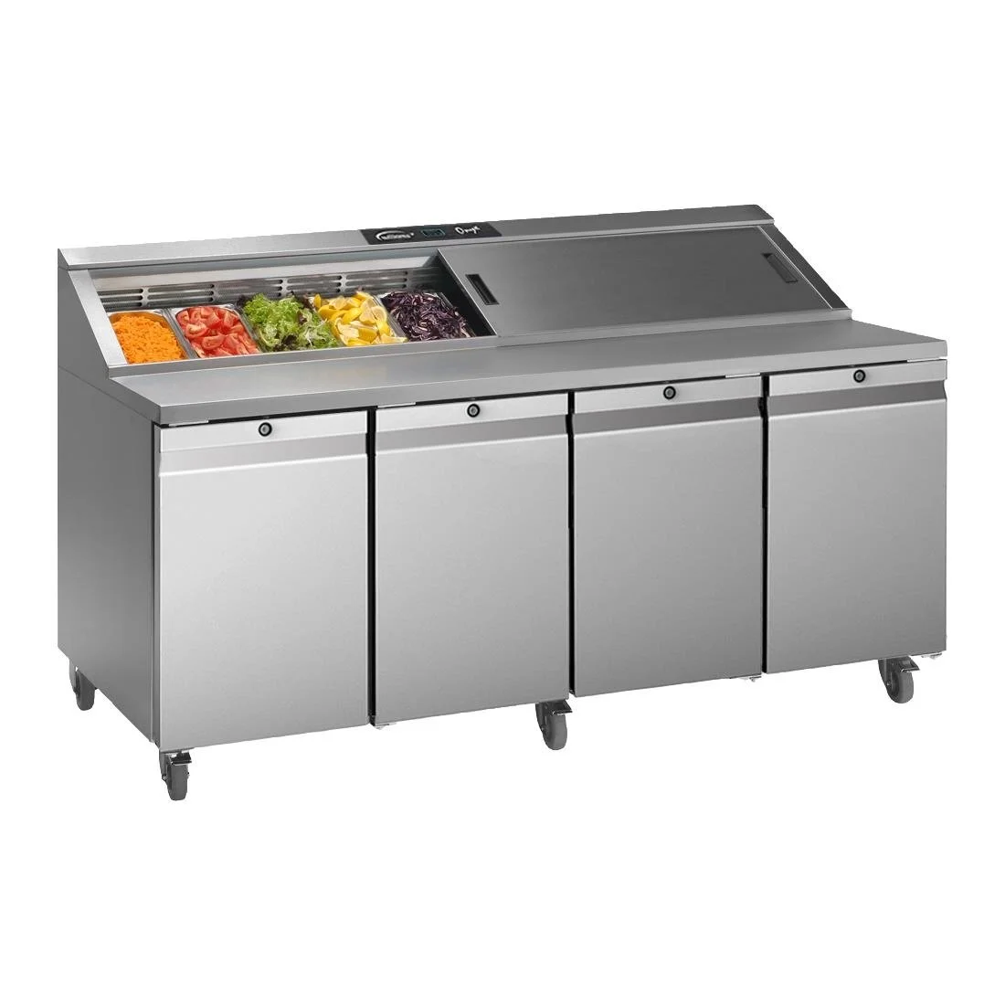 Williams Onyx 4 Door Refrigerated Prep Counter 835Ltr CPC4-SS - Image 1