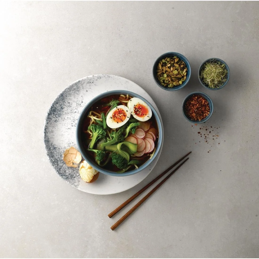 Churchill Super Vitrified Nourish Oslo Blue Noodle Bowls 37.7oz (6 Pack) - Image 2