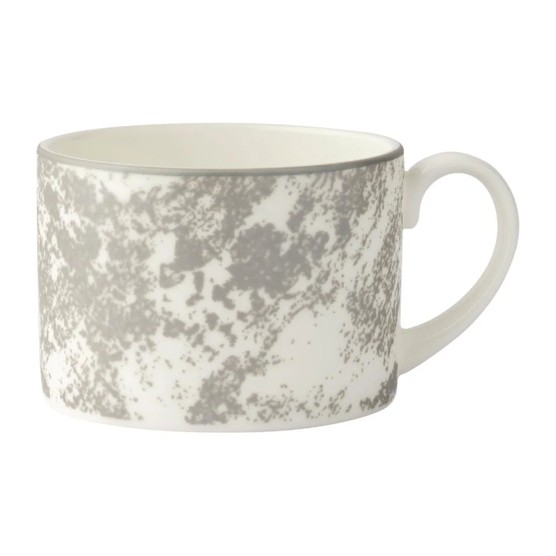 Royal Crown Derby Crushed Velvet Grey Charnwood Cups 220ml (6 Pack)