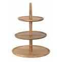 Olympia Acacia 3-Tier Stand 305(Ø) x 395(H)mm - Image 1
