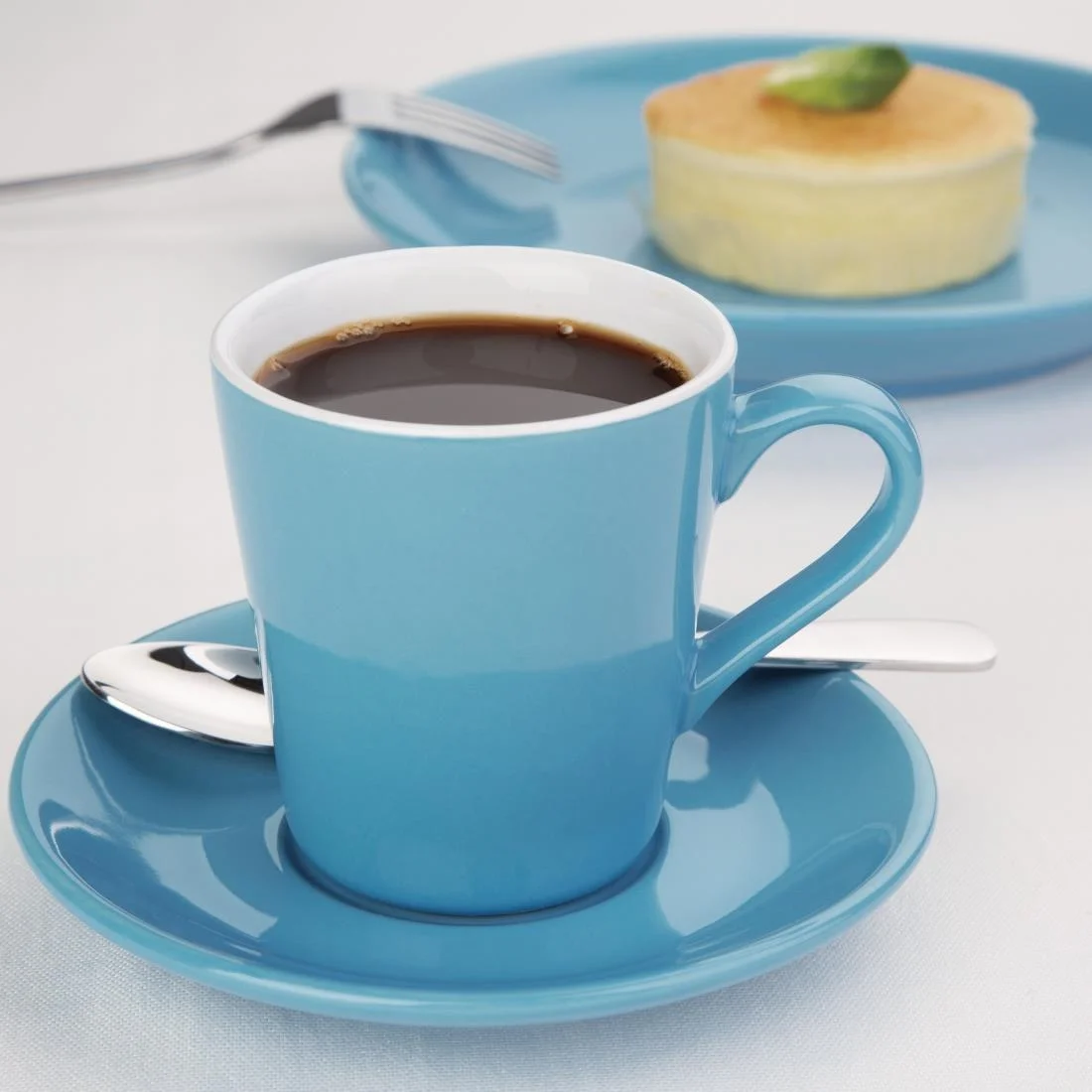 Olympia Cafe Flat White Cups Blue 170ml (12 Pack) - Image 9
