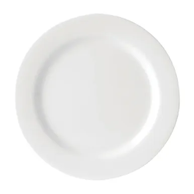Utopia Melamine Wide Rimmed Plates White 230mm (6 Pack)