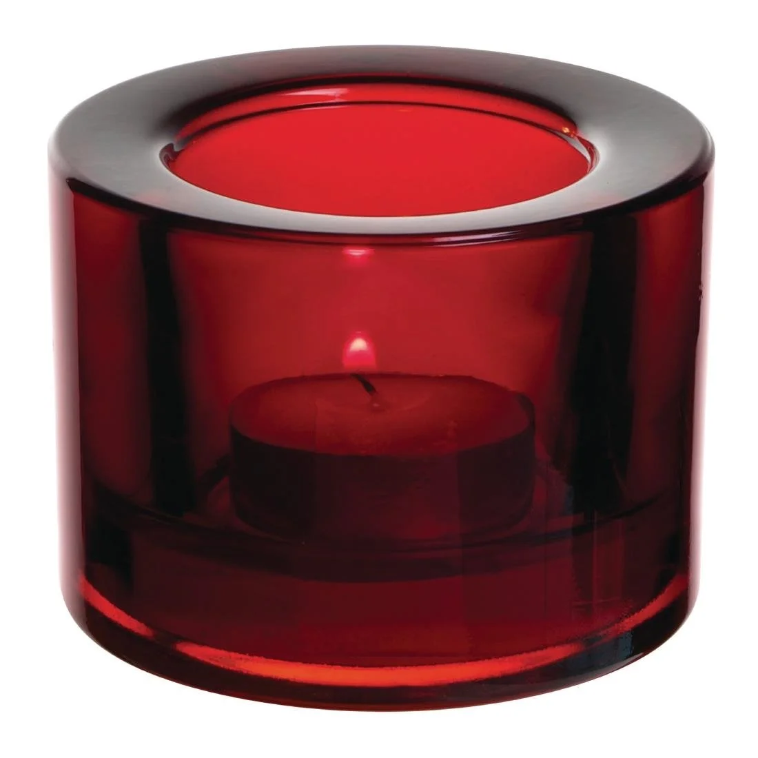 Utopia Chunky Red Tealight Holders (12 Pack) - Image 2