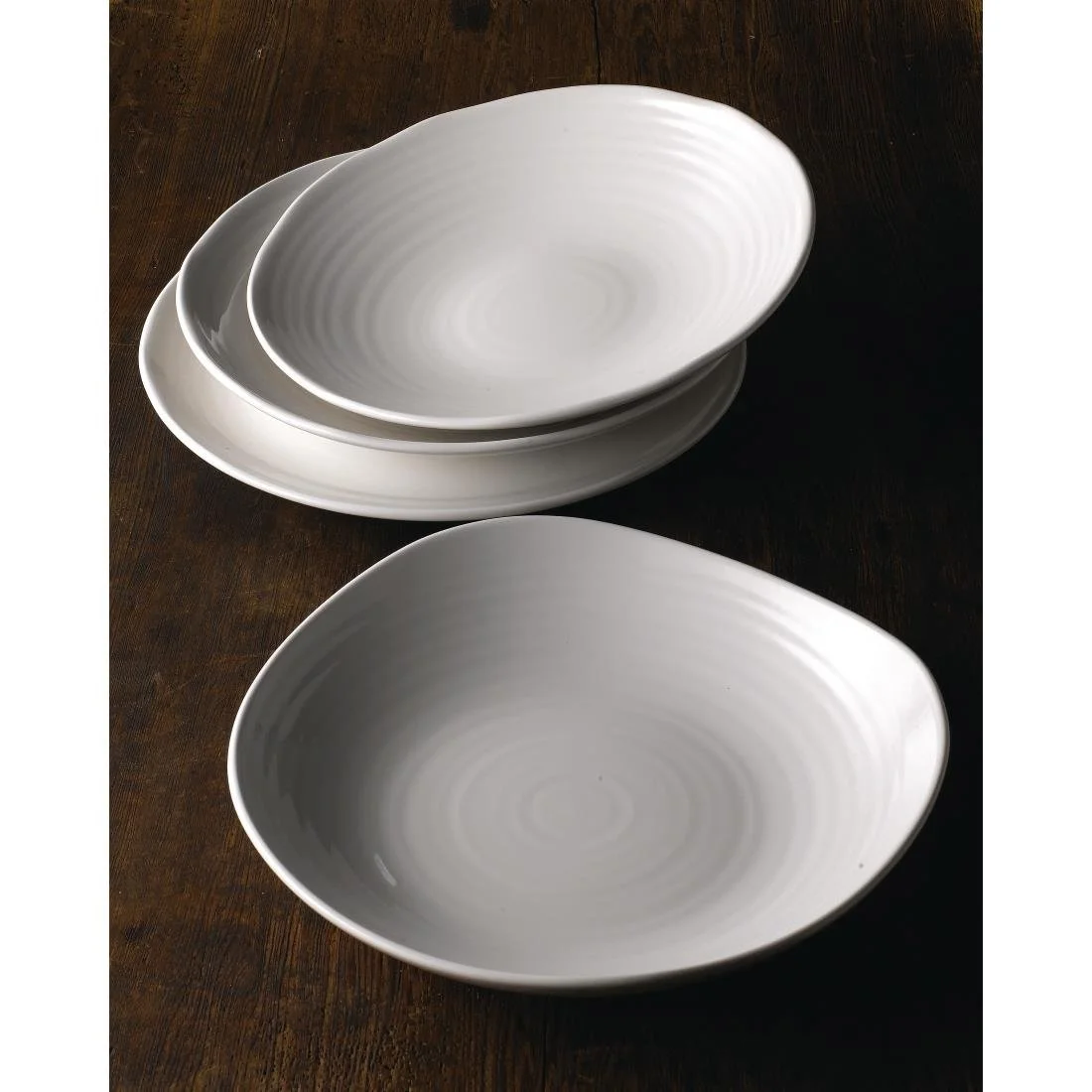 Dudson White Organic Flat Plates 318mm (6 Pack) - Image 3
