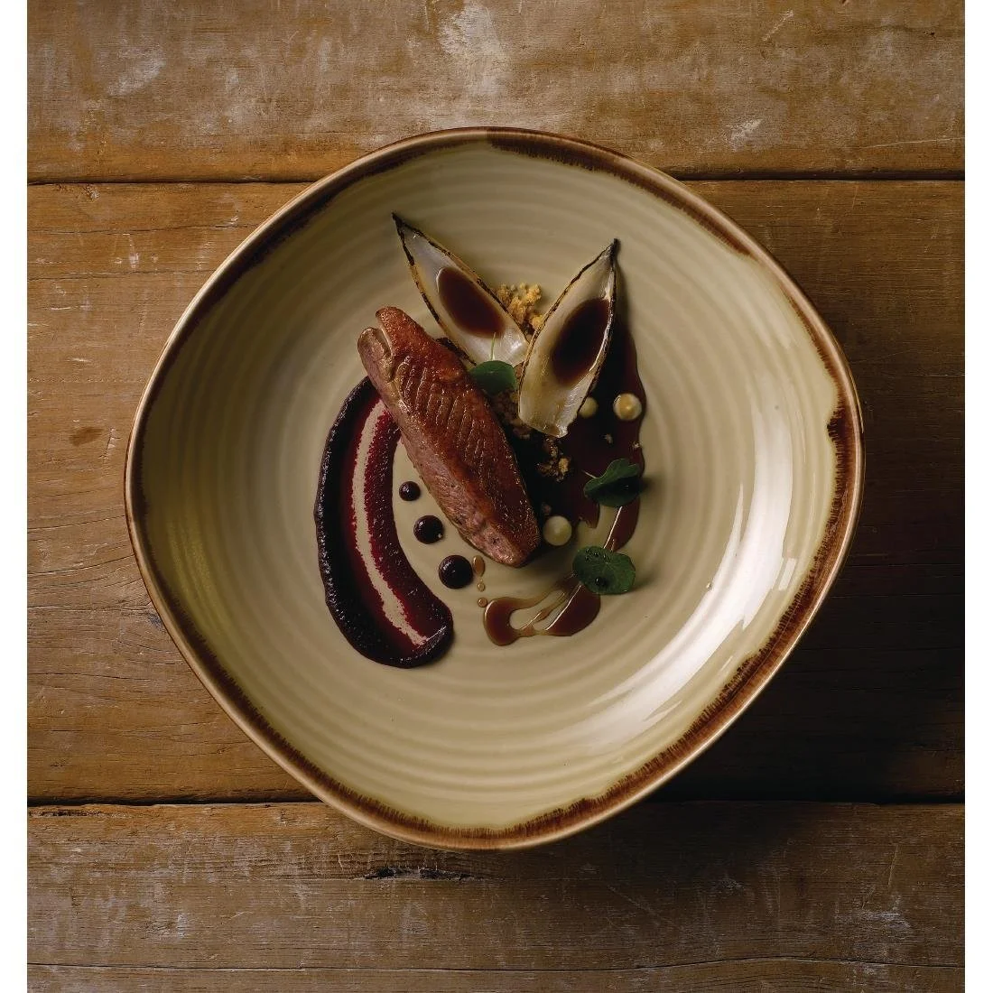 Dudson Harvest Organic Coupe Wobbly Bowls 295mm Natural (6 Pack) - Image 3