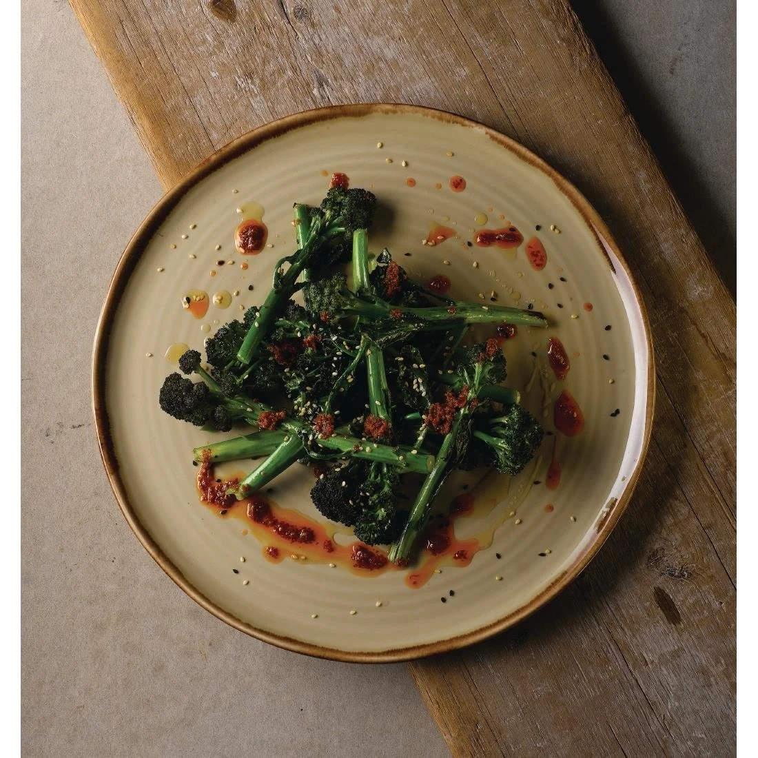 Dudson Harvest Organic Coupe Flat Plates Linen 318mm (6 Pack) - Image 3