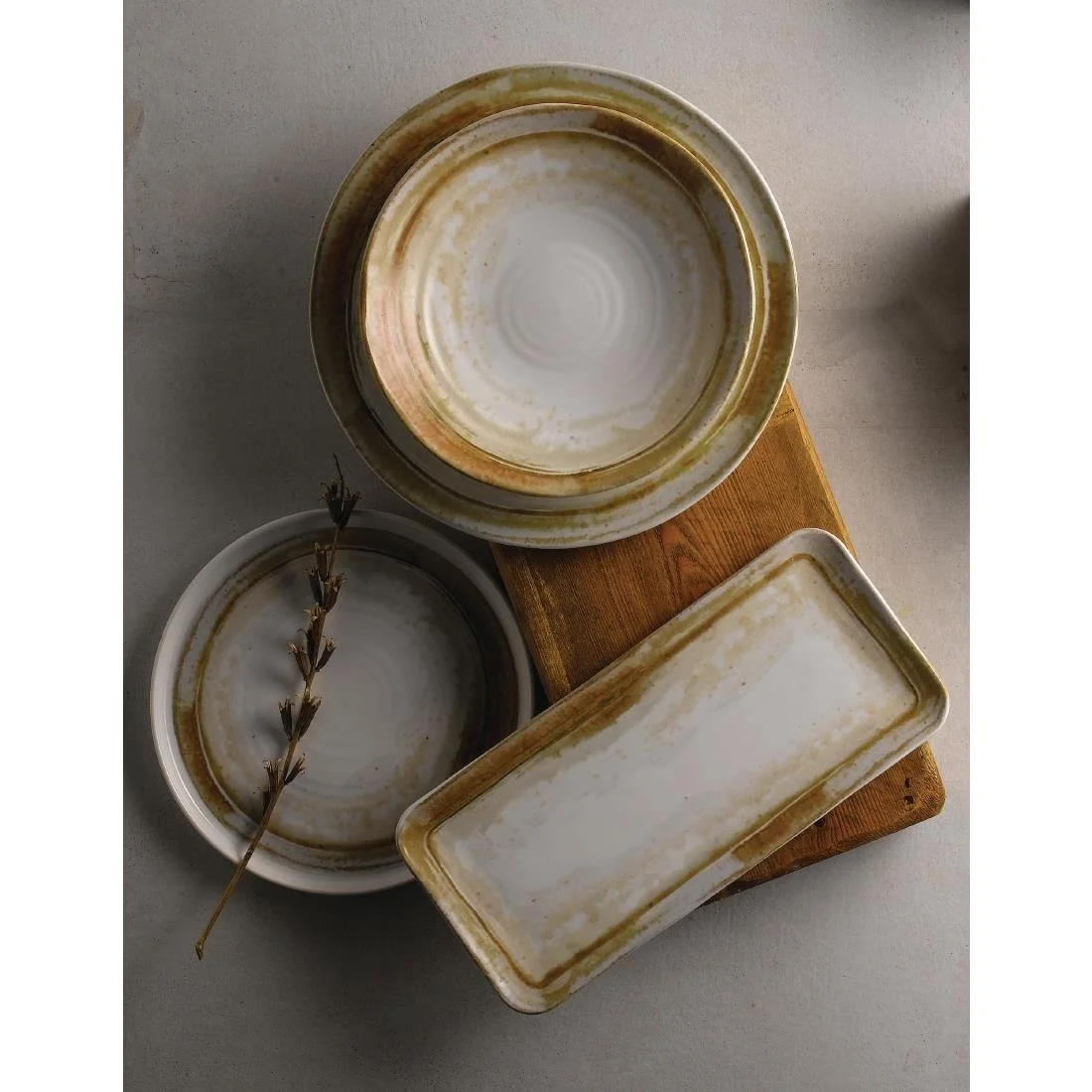 Dudson Finca Sandstone Organic Coupe Plates 230mm (12 Pack) - Image 4