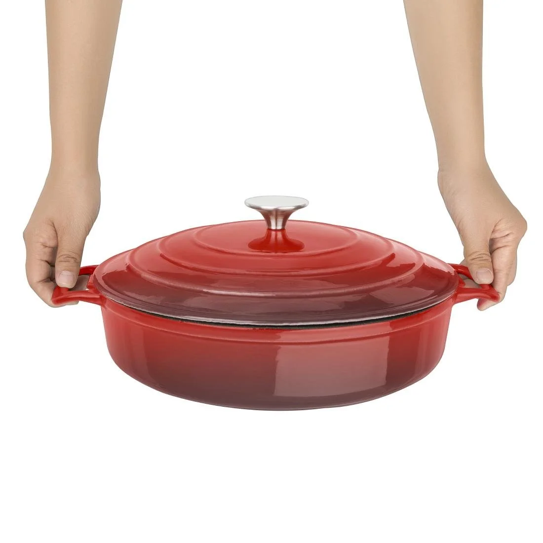 Vogue Round Sauté Pan Red 28cm - Image 4