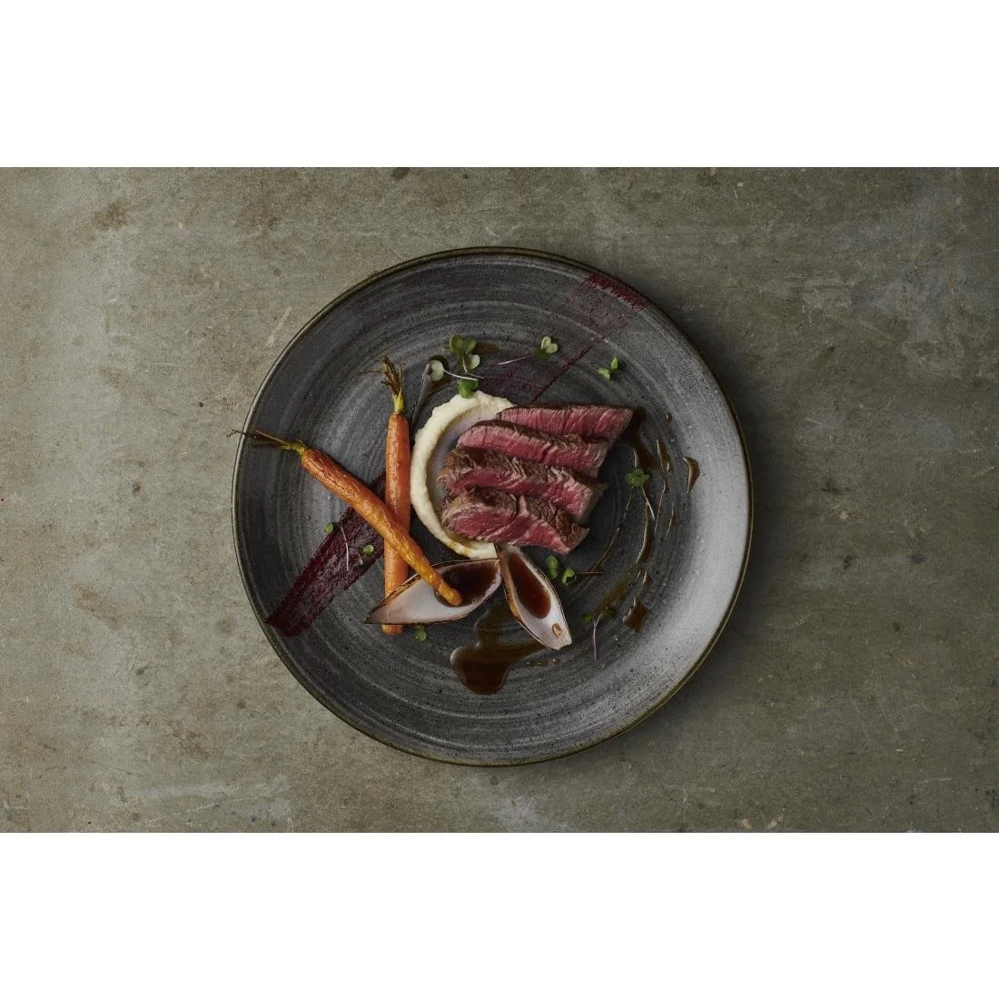 Churchill Stonecast Raw Evolve Coupe Plates Black 286mm (12 Pack) - Image 2